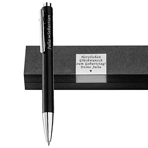 Pelikan - Kugelschreiber mit Gravur und Box mit Gravur Schwarz als Geschenk & Wunschsymbol Snap® K10 Black pur matt PS45-2 von Pelikan