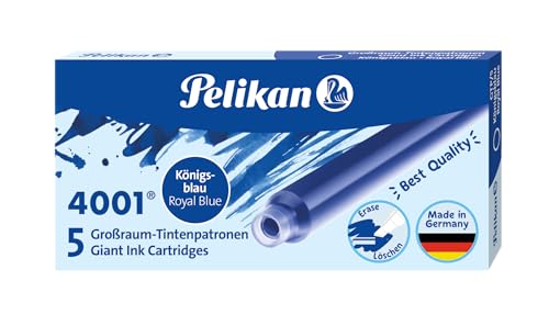 Pelikan – Packung mit 5 Patronen, Königsblau, radierbar, lang, 10 Stück von Pelikan