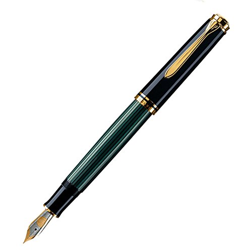 Pelikan Premium M400 Füllfederhalter F Plume schwarz/grün von Pelikan