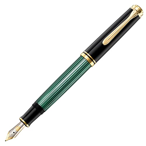 Pelikan Premium M600 Füllfederhalter, Feder B Plume schwarz/grün Pelikan Premium M600 Füllfederhalter, Feder B Plume schwarz/grün von Pelikan