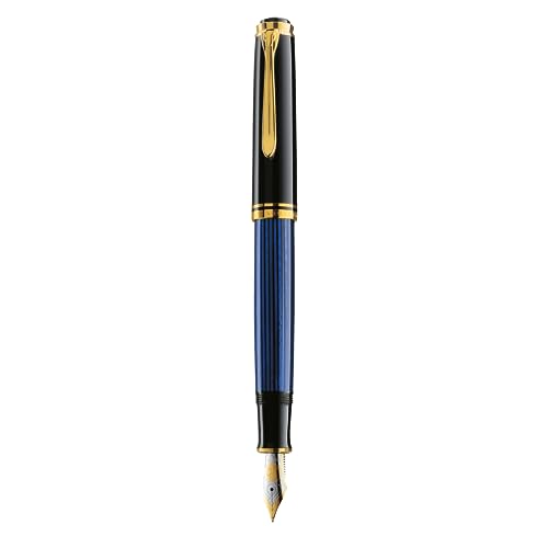 Pelikan Premium M600 Füllfederhalter F Farbe Plume schwarz/blau von Pelikan