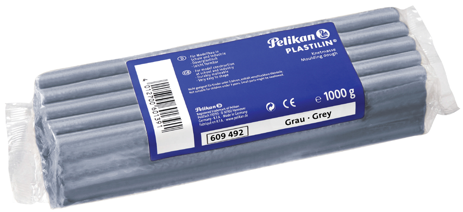 Pelikan Qualitäts-Knetmasse Plastilin, grau von Pelikan