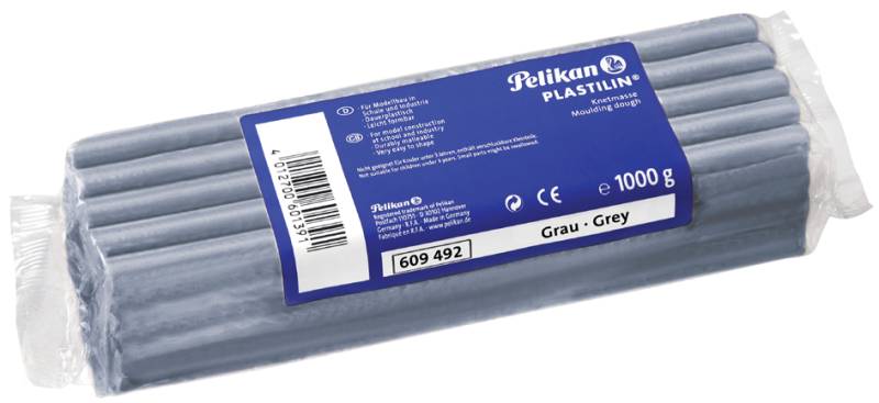 Pelikan Qualitäts-Knetmasse Plastilin, grau von Pelikan