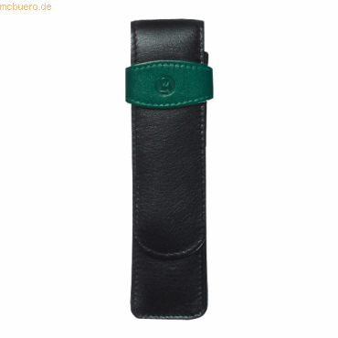 Pelikan Schreibgeräteetui Leder TG 22 schwarz-grün für 2 Schreibgeräte von Pelikan