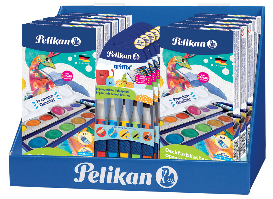 Pelikan Schulmodul: Deckfarbkasten K12 / griffix Pinsel von Pelikan