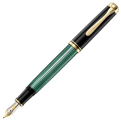 Pelikan Souverän M400 Kolbenfüllfederhalter, Schwarz/Grün von Pelikan