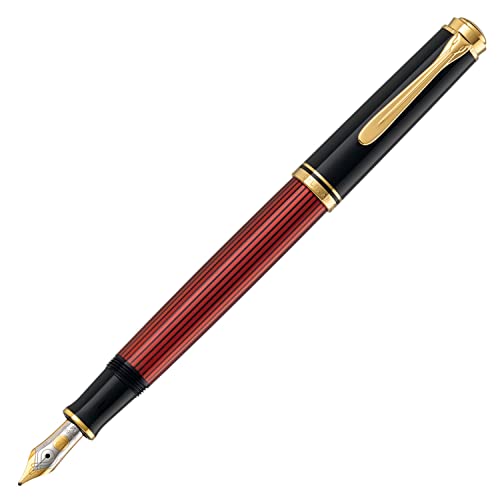 Pelikan Souveran 400 Black and Red fountain pen- medium nib by Pelikan Pelikan Souveran 400 Black and Red fountain pen- medium nib by Pelikan von Pelikan