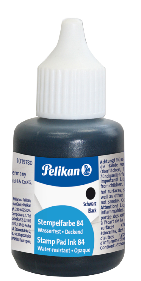 Pelikan Stempelfarbe 84, wasserfest, schwarz, 30 ml von Pelikan