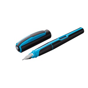 Pelikan Style P57 Patronenfüller neonblau/schwarz M (mittel) von Pelikan