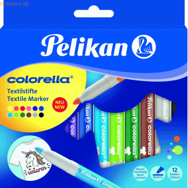 Pelikan Textilmaler C/TS Colorella 2-4mm VE=12 Farben Pelikan Textilmaler C/TS Colorella 2-4mm VE=12 Farben von Pelikan