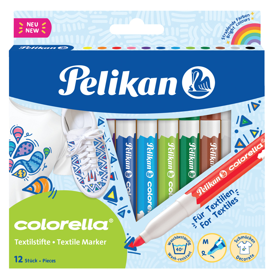 Pelikan Textilmarker colorella, 12er Kartonetui Pelikan Textilmarker colorella, 12er Kartonetui von Pelikan