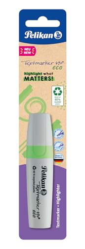 Pelikan Textmarker 490 eco, Neon-Grün, 1 Stück auf Blisterkarte von Pelikan