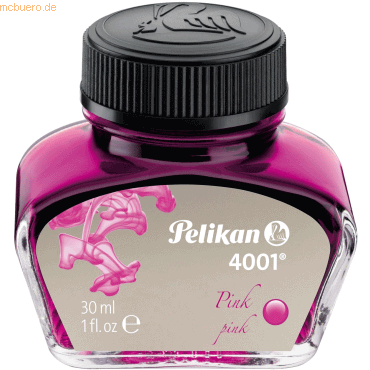 Pelikan Tinte 4001 30ml Glas Brillant-Pink von Pelikan