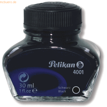 Pelikan Tinte 4001 30ml Glas brilliantschwarz von Pelikan
