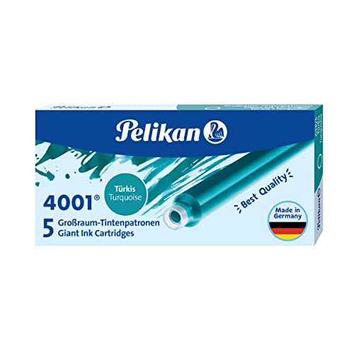 Pelikan Tinte 4001 Box mit 10 Packungen mit je 5 Tintenpatronen, GTP/5, Türkis von Pelikan