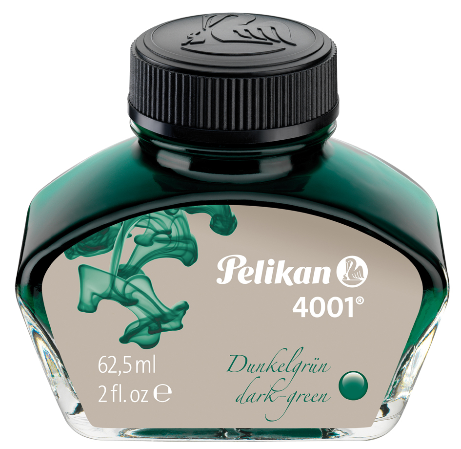 Pelikan Tinte 4001 im Glas, dunkelgrün, Inhalt: 62,5 ml von Pelikan