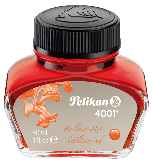 Pelikan Tinte 4001 im Glas, rot, Inhalt: 30 ml von Pelikan