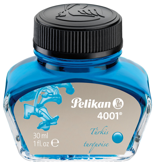 Pelikan Tinte 4001 im Glas, türkis, Inhalt: 30 ml von Pelikan
