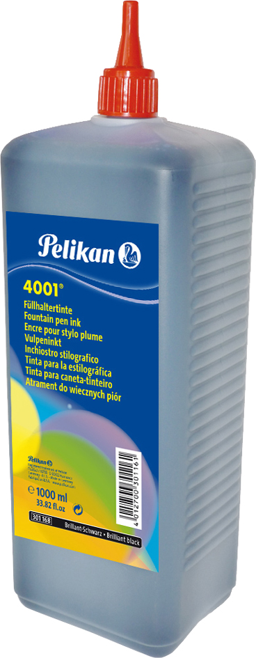 Pelikan Tinte 4001 in Kunststoff-Flasche, brillant-schwarz von Pelikan