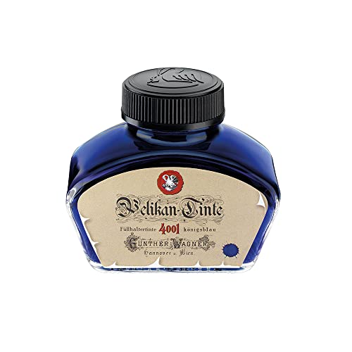 Pelikan Tintenglas Tinte 4001®, königsblau im historisch Glas, 62,5 ml, 1 Glas von Pelikan