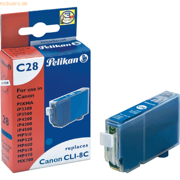 Pelikan Tintenpatrone C28 für Canon CLI8C cyan von Pelikan