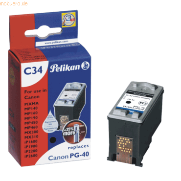Pelikan Tintenpatrone kompatibel mit Canon PG-40 schwarz von Pelikan