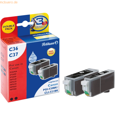 Pelikan Tintenpatrone kompatibel mit Canon PGI-520BK / CLI-521BK Gr. 1 von Pelikan