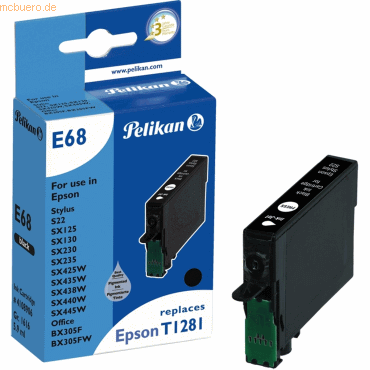 Pelikan Tintenpatrone kompatibel mit Epson T1281 schwarz Typ E68 von Pelikan