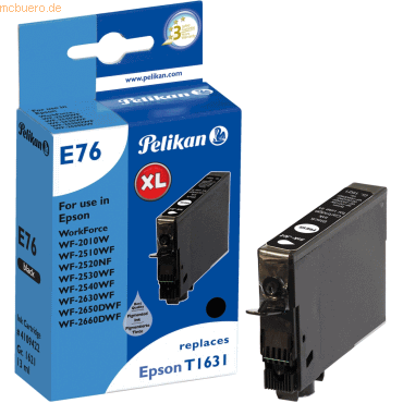 Pelikan Tintenpatrone kompatibel mit Epson T1631 schwarz High-Capacity von Pelikan