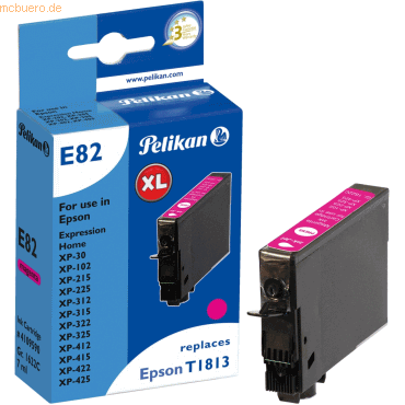 Pelikan Tintenpatrone kompatibel mit Epson T1813 magenta High-Capacity von Pelikan