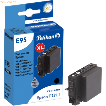 Pelikan Tintenpatrone kompatibel mit Epson T2711 schwarz Typ E95 von Pelikan