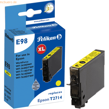 Pelikan Tintenpatrone kompatibel mit Epson T2714 yellow Typ E98 von Pelikan