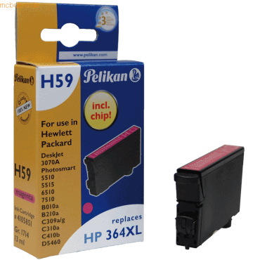 Pelikan Tintenpatrone kompatibel mit HP D5460 (364XL) magenta von Pelikan