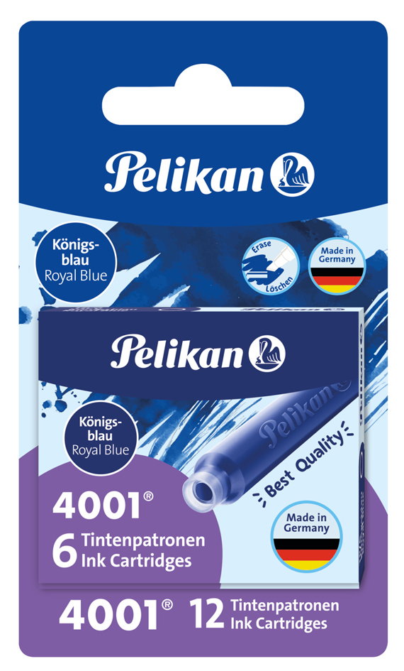 Pelikan Tintenpatronen 4001 TP/6, königsblau von Pelikan