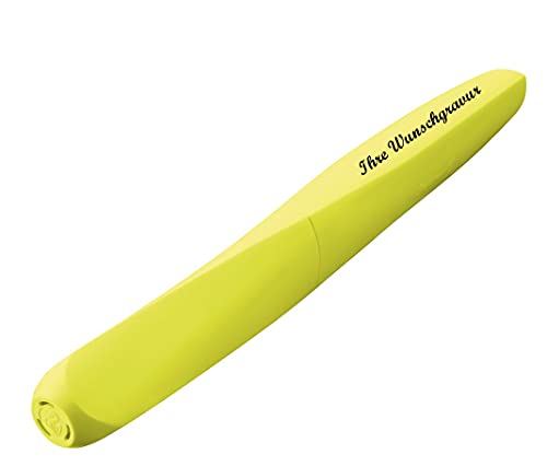 Pelikan Tintenroller mit Namensgravur - "Twist R457 Neon Gelb" von Pelikan