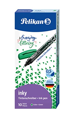 Pelikan Inky 273 Flüssigtintenstifte, Grün, 10 Stück von Pelikan