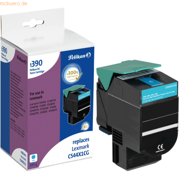 Pelikan Toner-Kartusche kompatibel mit Lexmark 544X1CG cyan Typ 1390C von Pelikan