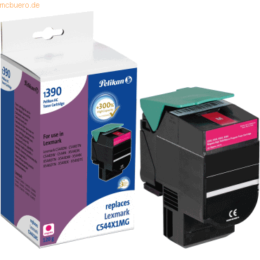 Pelikan Toner-Kartusche kompatibel mit Lexmark C544X1MG magenta Typ 13 von Pelikan