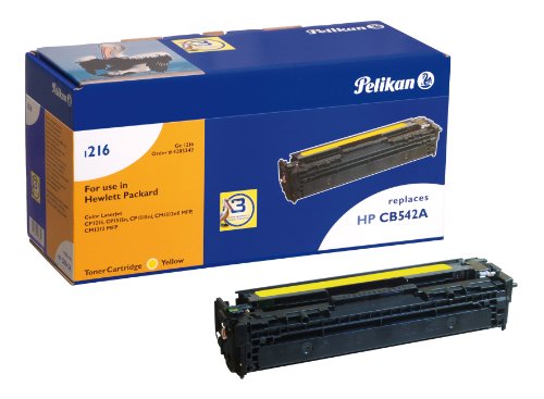 Pelikan Toner ersetzt HP CB542A (passend für Drucker HP CLJ CP 1210/ -15; 1510/ -15 / - 15, Canon LBP-5050, MF 8030 CN , -8050 CN) von Pelikan