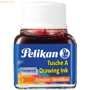 Pelikan Tusche A 3 zinnoberrot 10ml von Pelikan