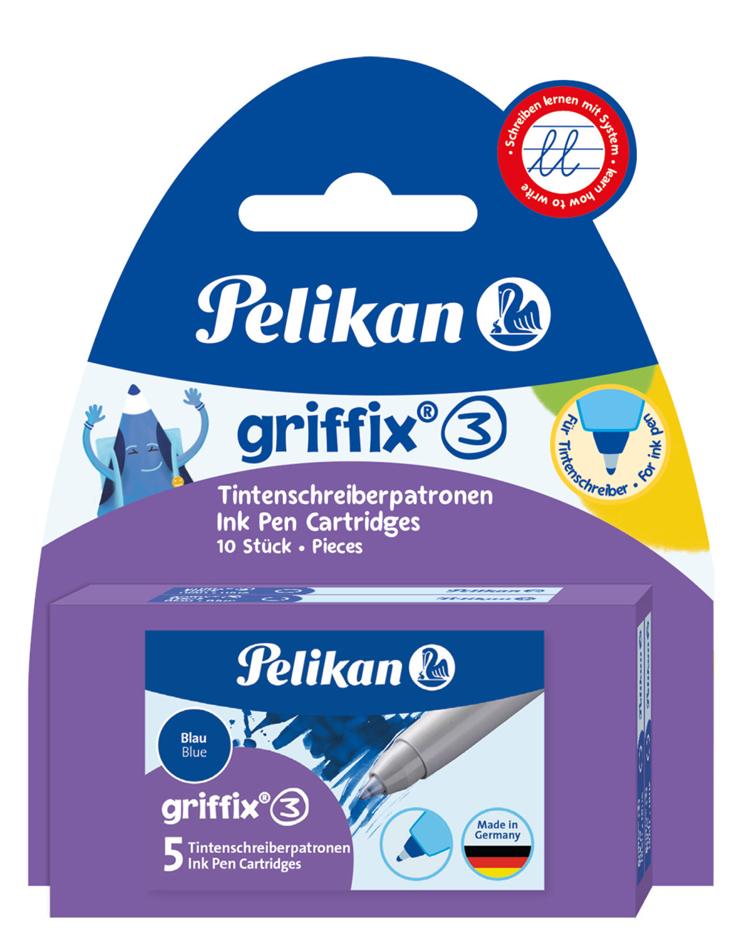 Pelikan griffix Tintenschreiber-Patronen, auf Blisterkarte von Pelikan