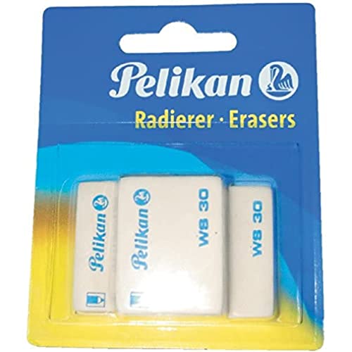 Radiergummi WS30, Weiß, 3 Stück von Pelikan