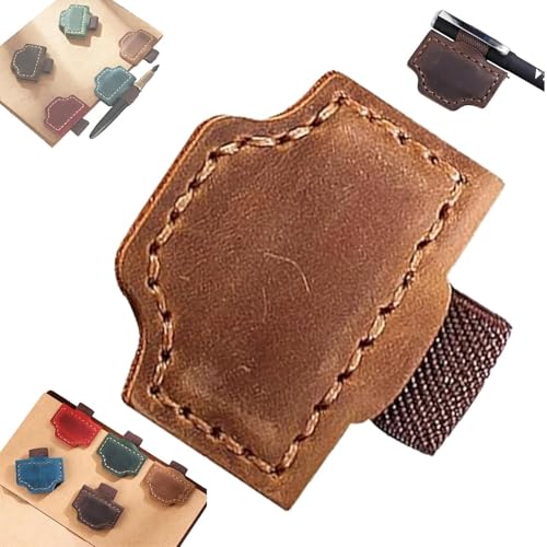 Lesezeichen mit Stifthalter, personalisierbarer magnetischer Leder-Stifthalter, Lesezeichen, magnetischer Stifthalter, Leder, magnetischer Lesezeichen, Stifthalter für Notizbuch, Tagebuch, Umschläge von Pelinuar