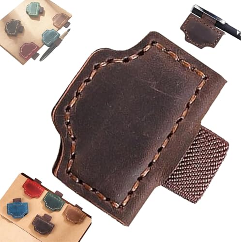 Lesezeichen mit Stifthalter, personalisierbarer magnetischer Leder-Stifthalter, Lesezeichen, magnetischer Stifthalter, Leder, magnetischer Lesezeichen, Stifthalter für Notizbuch, Tagebuch, Hüllen von Pelinuar