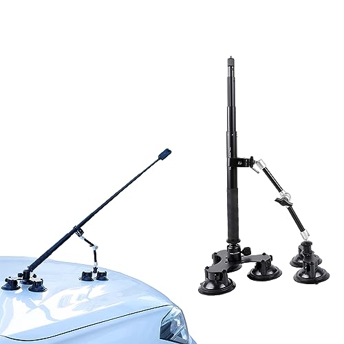 PellKing Kfz-Halterungs-Set mit Saugnapf für Insta360 X3, X2, GO 3, 4-in-1-Saugnäpfe mit 114 cm Selfie-Stick-Kamera, Dreifach-Saugnapfhalterung für Action-Kameras, kompatibel mit GoPro 11, 10, 9, 8, 7 von PellKing