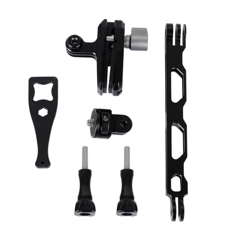 ellKing Motorrad-Windschutzscheiben-Clip aus Aluminiumlegierung für X5/X4/X3/X2, Motorrad-Windschutzscheiben-Kamera-Klemme, 16,5 cm Verlängerungsarm mit Aluminiumlegierung, 6,35 mm Adapter ellKing Motorrad-Windschutzscheiben-Clip aus Aluminiumlegierung für X5/X4/X3/X2, Motorrad-Windschutzscheiben-Kamera-Klemme, 16,5 cm Verlängerungsarm mit Aluminiumlegierung, 6,35 mm Adapter von PellKing