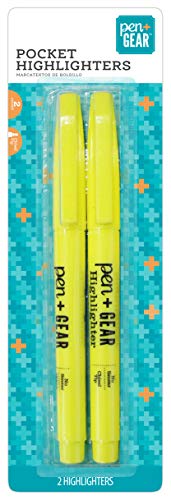 Pen+Gear Pocket Textmarker, Keilspitze, durchscheinendes Gelb, 2 Stück Pen+Gear Pocket Textmarker, Keilspitze, durchscheinendes Gelb, 2 Stück von Pen+Gear
