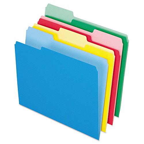 Pendaflex 82300 farbige Aktenordner, 1/3 Cut Top Tab, Buchstaben, verschiedene Farben (24 Stück) von Pendaflex