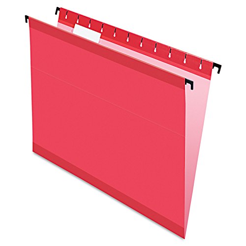 Pendaflex SureHook 6152 1/5 Red verstärkte Hängemappen, Briefgröße, Rot, 20 Stück von Pendaflex