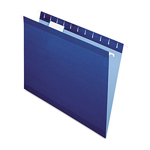 Pendaflex Verstärkte Hängemappen, BriefgröÃŸe, Marineblau, 1/5 Schnitt, 25/BX (4152 1/5 NAV) von Pendaflex